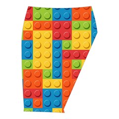 Lego Bricks, Colorful Dots Background Midi Wrap Pencil Skirt from ArtsNow.com  Front Right 