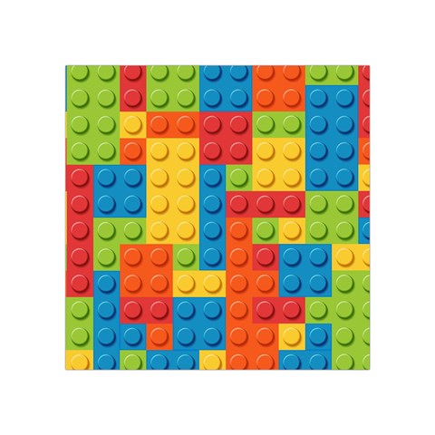 Lego Bricks, Colorful Dots Background Square Tapestry (Small) from ArtsNow.com Front