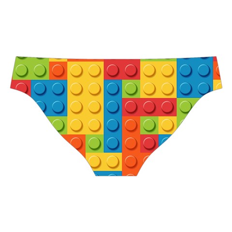 Lego Bricks, Colorful Dots Background Cross Back Hipster Bikini Set from ArtsNow.com Back Under