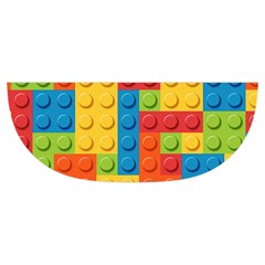 Lego Bricks, Colorful Dots Background Kids  Hooded Rain Ponchos from ArtsNow.com Brim