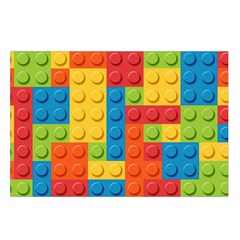 Lego Bricks, Colorful Dots Background Waist Pouch (Large) from ArtsNow.com Loop