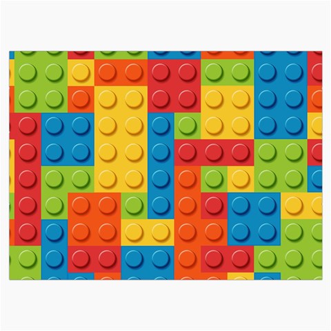 Lego Bricks, Colorful Dots Background Roll Up Canvas Pencil Holder (M) from ArtsNow.com Front