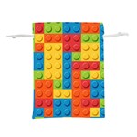 Lego Bricks, Colorful Dots Background Lightweight Drawstring Pouch (S)