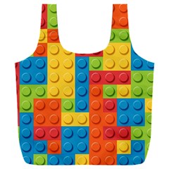 Lego Bricks, Colorful Dots Background Full Print Recycle Bag (XXXL) from ArtsNow.com Front