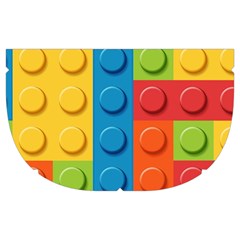 Lego Bricks, Colorful Dots Background Make Up Case (Medium) from ArtsNow.com Side Right