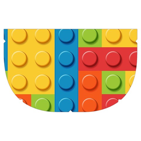 Lego Bricks, Colorful Dots Background Make Up Case (Medium) from ArtsNow.com Side Left