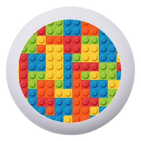 Lego Bricks, Colorful Dots Background Dento Box with Mirror from ArtsNow.com Front