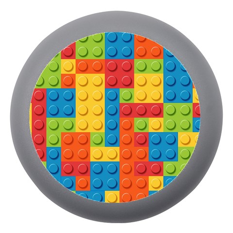 Lego Bricks, Colorful Dots Background Dento Box with Mirror from ArtsNow.com Front