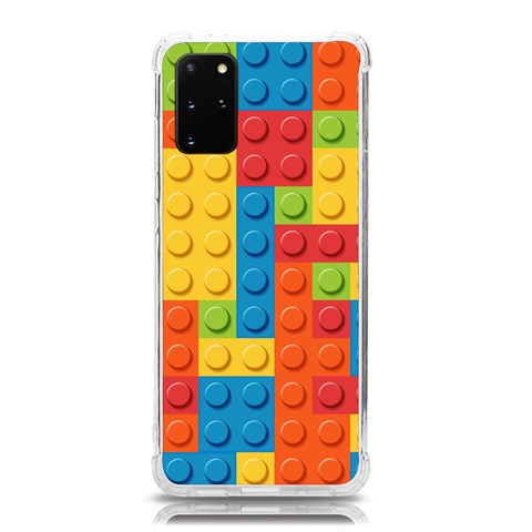 Lego Bricks, Colorful Dots Background Samsung Galaxy S20 Plus 6.7 Inch TPU UV Case from ArtsNow.com Front