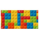 Lego Bricks, Colorful Dots Background Banner and Sign 4  x 2 