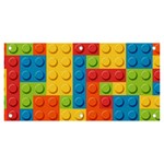 Lego Bricks, Colorful Dots Background Banner and Sign 6  x 3 