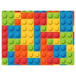 Lego Bricks, Colorful Dots Background Premium Plush Fleece Blanket (Extra Small)