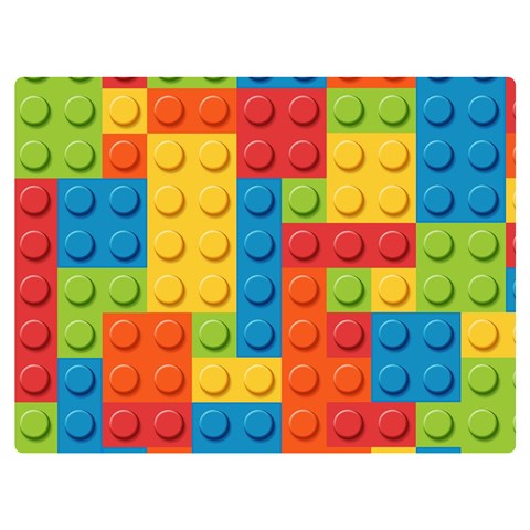 Lego Bricks, Colorful Dots Background Two Sides Premium Plush Fleece Blanket (Baby Size) from ArtsNow.com 40 x30  Blanket Front