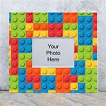 Lego Bricks, Colorful Dots Background White Wall Photo Frame 5  x 7 