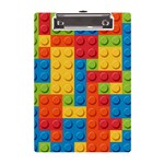 Lego Bricks, Colorful Dots Background A5 Acrylic Clipboard