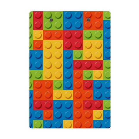 Lego Bricks, Colorful Dots Background A5 Acrylic Clipboard from ArtsNow.com Back