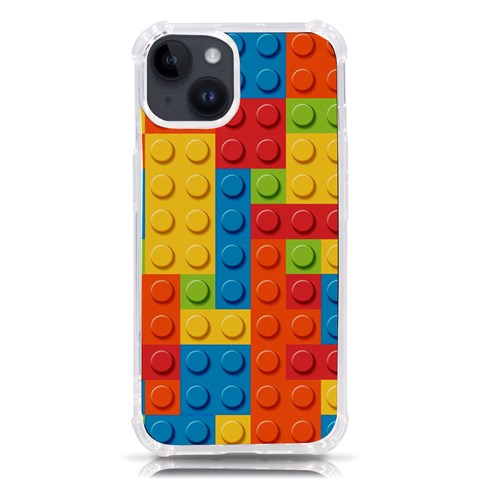 Lego Bricks, Colorful Dots Background iPhone 14 TPU UV Print Case from ArtsNow.com Front