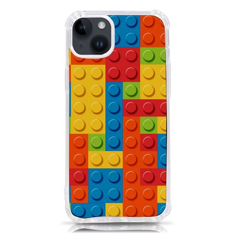 Lego Bricks, Colorful Dots Background iPhone 14 Plus TPU UV Print Case from ArtsNow.com Front