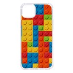 Lego Bricks, Colorful Dots Background iPhone 14 Plus TPU UV Print Case