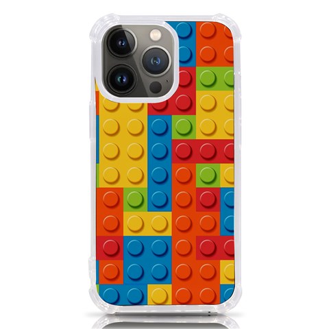 Lego Bricks, Colorful Dots Background iPhone 13 Pro TPU UV Print Case from ArtsNow.com Front