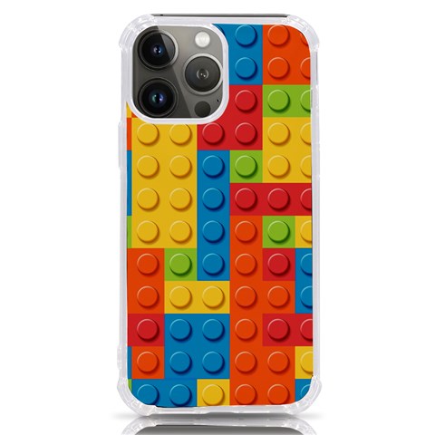 Lego Bricks, Colorful Dots Background iPhone 13 Pro Max TPU UV Print Case from ArtsNow.com Front