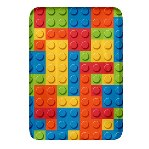 Lego Bricks, Colorful Dots Background Rectangular Glass Fridge Magnet (4 pack) from ArtsNow.com Front