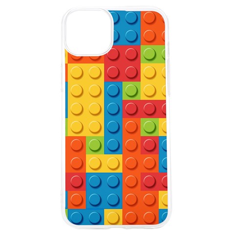 Lego Bricks, Colorful Dots Background iPhone 15 Pro TPU UV Print Case from ArtsNow.com Front