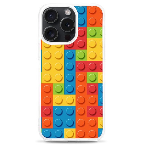 Lego Bricks, Colorful Dots Background iPhone 15 Pro Max TPU UV Print Case from ArtsNow.com Front