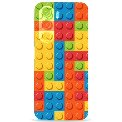 Lego Bricks, Colorful Dots Background Samsung Galaxy S24 Plus 6.7 Inch Black TPU UV Case from ArtsNow.com Front