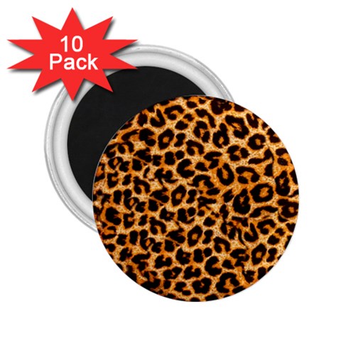 Leopard Skin Texture Macro, Brown 2.25  Magnets (10 pack)  from ArtsNow.com Front