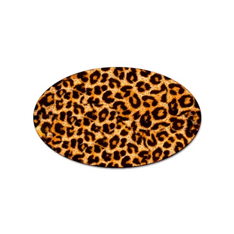 Leopard Skin Texture Macro, Brown Sticker Oval (10 pack) from ArtsNow.com Front