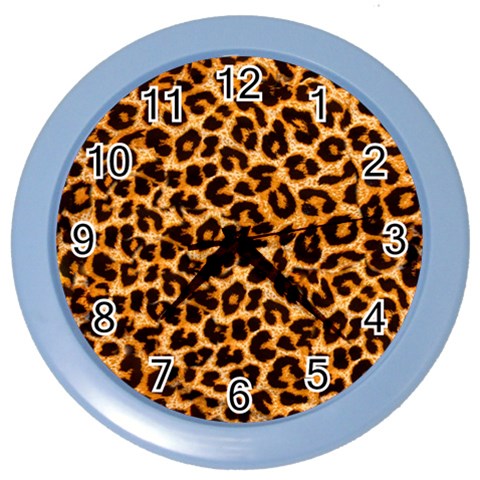 Leopard Skin Texture Macro, Brown Color Wall Clock from ArtsNow.com Front