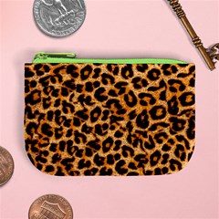 Leopard Skin Texture Macro, Brown Mini Coin Purse from ArtsNow.com Front