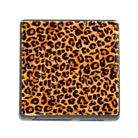 Leopard Skin Texture Macro, Brown Memory Card Reader (Square 5 Slot) from ArtsNow.com Front