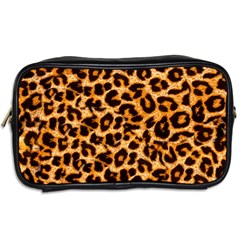 Leopard Skin Texture Macro, Brown Toiletries Bag (Two Sides) from ArtsNow.com Back