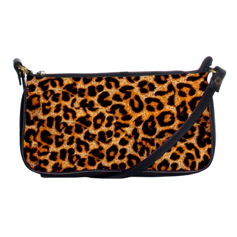 Leopard Skin Texture Macro, Brown Shoulder Clutch Bag from ArtsNow.com Front