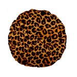 Leopard Skin Texture Macro, Brown Standard 15  Premium Round Cushions