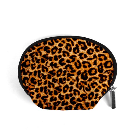 Leopard Skin Texture Macro, Brown Accessory Pouch (Small) from ArtsNow.com Front