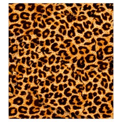 Leopard Skin Texture Macro, Brown Drawstring Pouch (Large) from ArtsNow.com Front