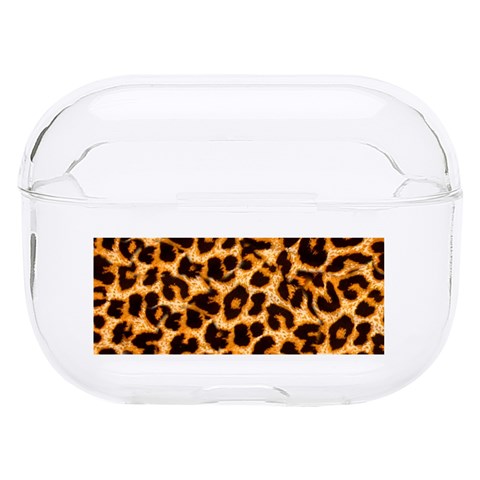 Leopard Skin Texture Macro, Brown Hard PC AirPods Pro Case from ArtsNow.com Front