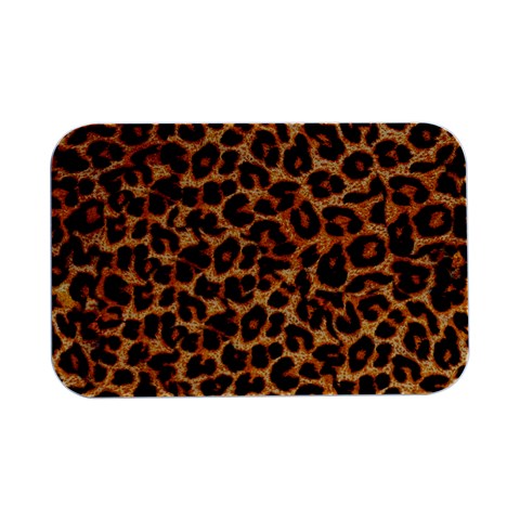 Leopard Skin Texture Macro, Brown Open Lid Metal Box (Silver)   from ArtsNow.com Front