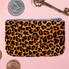 Leopard Skin Texture Macro, Brown Large Coin Purse from ArtsNow.com Back