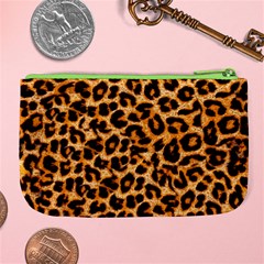 Leopard Skin Texture Macro, Brown Large Coin Purse from ArtsNow.com Back