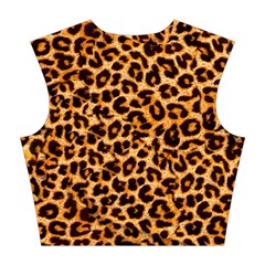 Leopard Skin Texture Macro, Brown Cotton Crop Top from ArtsNow.com Back