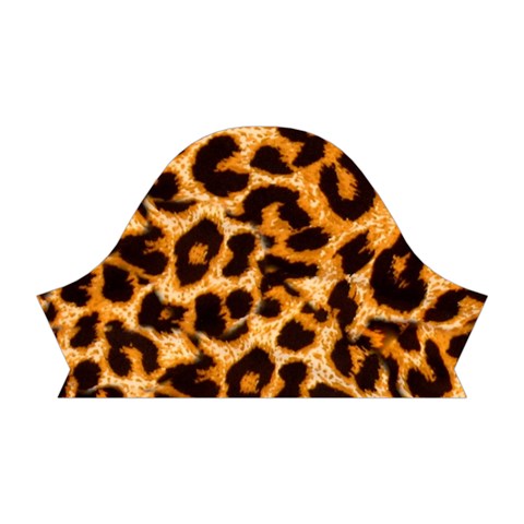 Leopard Skin Texture Macro, Brown Short Sleeve V Left Sleeve