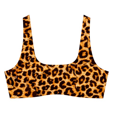 Leopard Skin Texture Macro, Brown Cross Back Hipster Bikini Set from ArtsNow.com Front