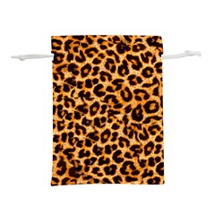 Leopard Skin Texture Macro, Brown Lightweight Drawstring Pouch (S) from ArtsNow.com Front