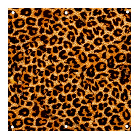 Leopard Skin Texture Macro, Brown Banner and Sign 3  x 3  from ArtsNow.com Front