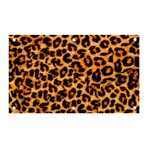 Leopard Skin Texture Macro, Brown Banner and Sign 5  x 3  from ArtsNow.com Front