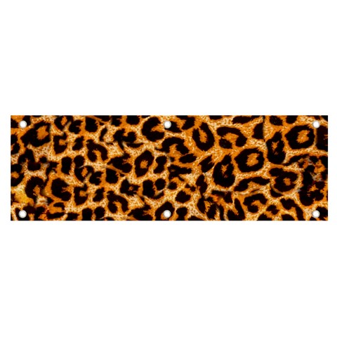 Leopard Skin Texture Macro, Brown Banner and Sign 6  x 2  from ArtsNow.com Front